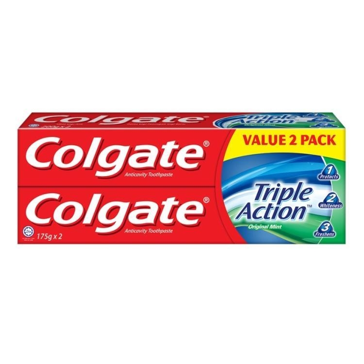 Colgate Triple Action Original Mint 175g (Value Pack of 2)
