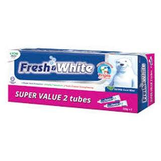 Fresh & White Extra Cool Mint Toothpaste 225gX2