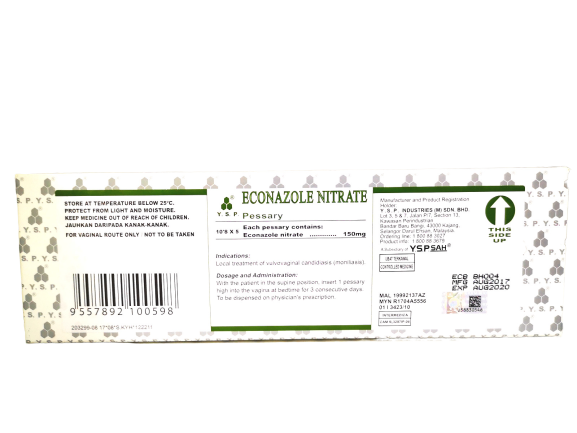 ECONAZOLE NITRATE PESSARY 150MG 