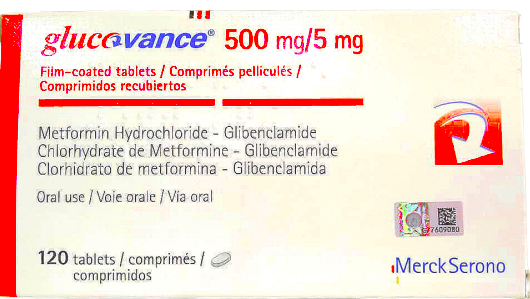 GLUCOVANCE 500/5MG