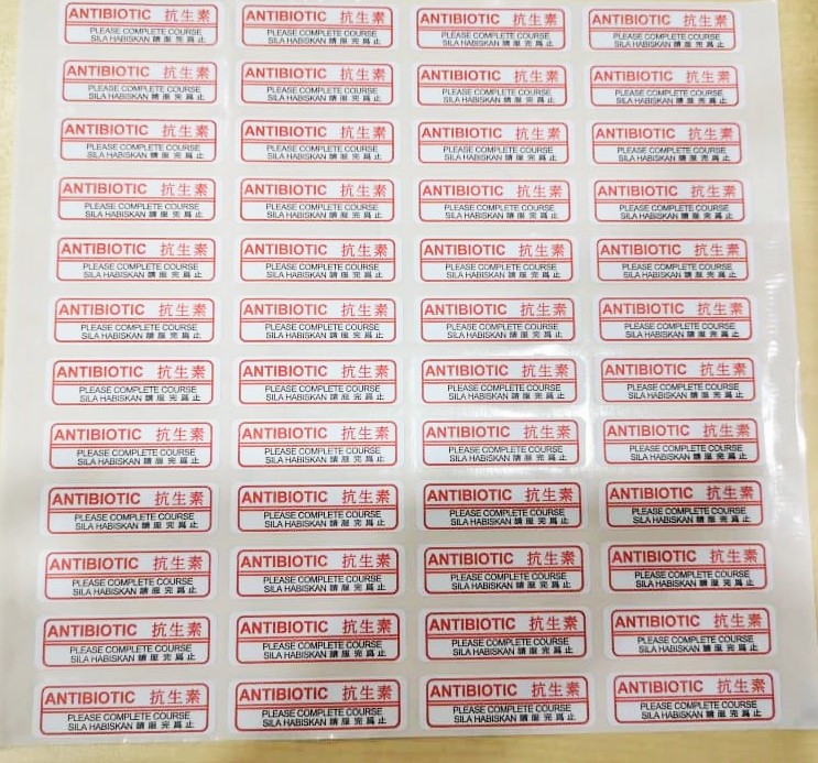 STICKER ANTIBIOTIC