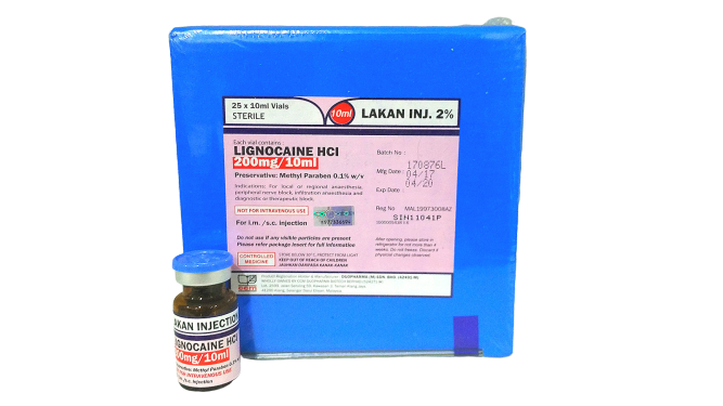 LAKAN  2% 200MG/10ML INJECTION