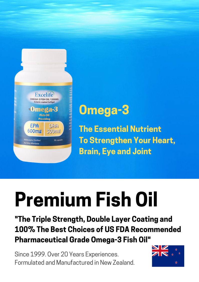 EXCELIFE OMEGA 3 FISH OIL 1200MG CAP 90'S(EH)