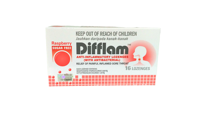 DIFFLAM LOZENGE 16'S